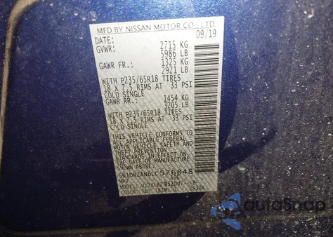 2020 Nissan Pathfinder S 2Wd from USA, damaged, VIN 5N1DR2AN6LC576848